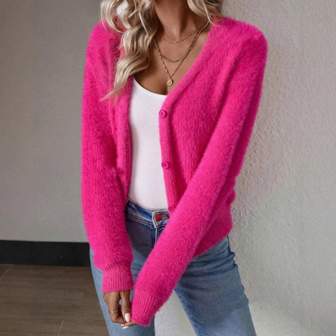 Women's Fluffy Knitted Dress Cardigan for Autumn (5)