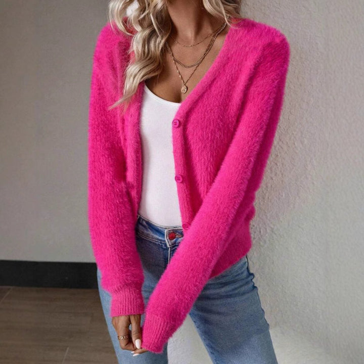 Women's Fluffy Knitted Dress Cardigan for Autumn (5)