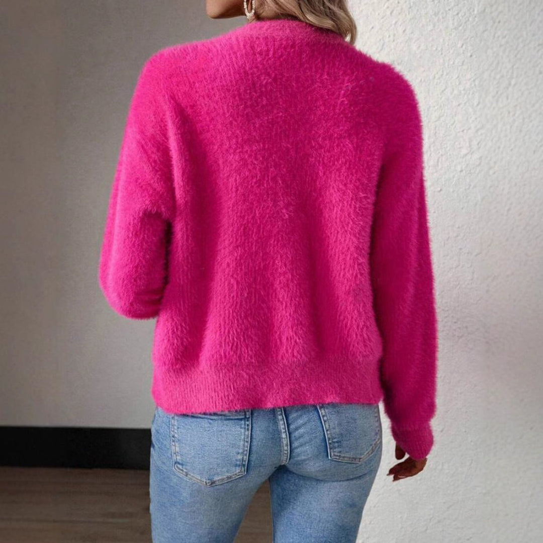 Women's Fluffy Knitted Dress Cardigan for Autumn (6)
