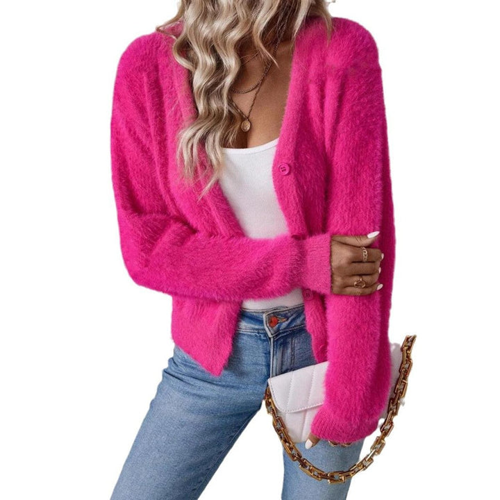 Women's Fluffy Knitted Dress Cardigan for Autumn (7)