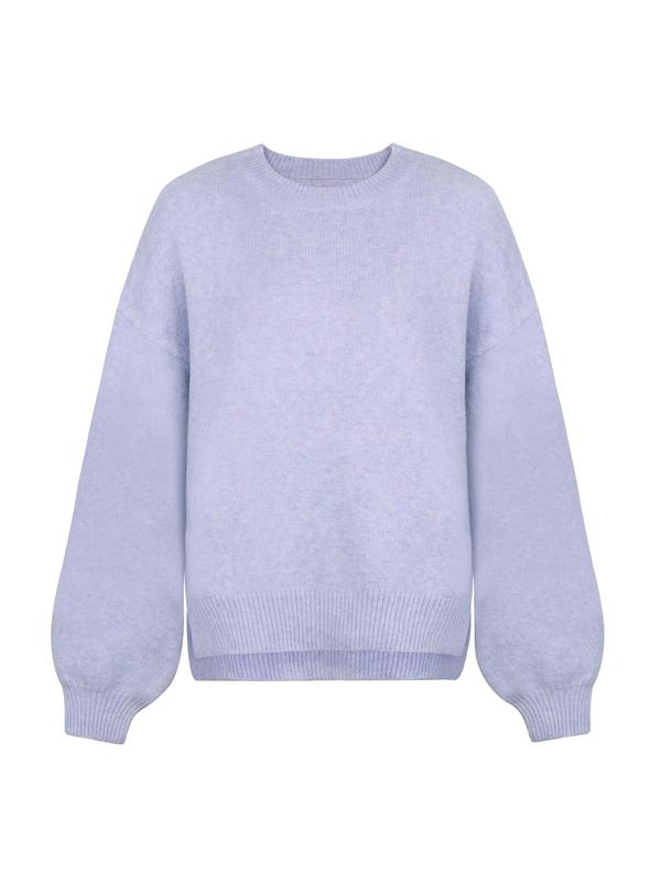 Women's Funny Christmas Jumper with Drop Shoulders in Lavender