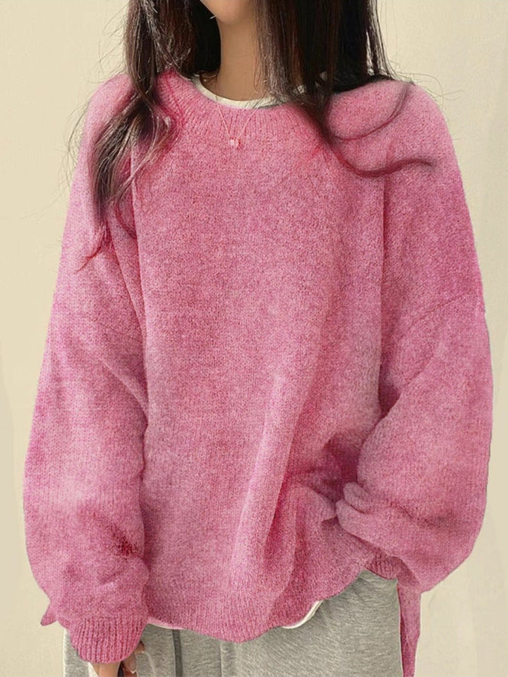 Women's Funny Christmas Jumper with Drop Shoulders in Pink