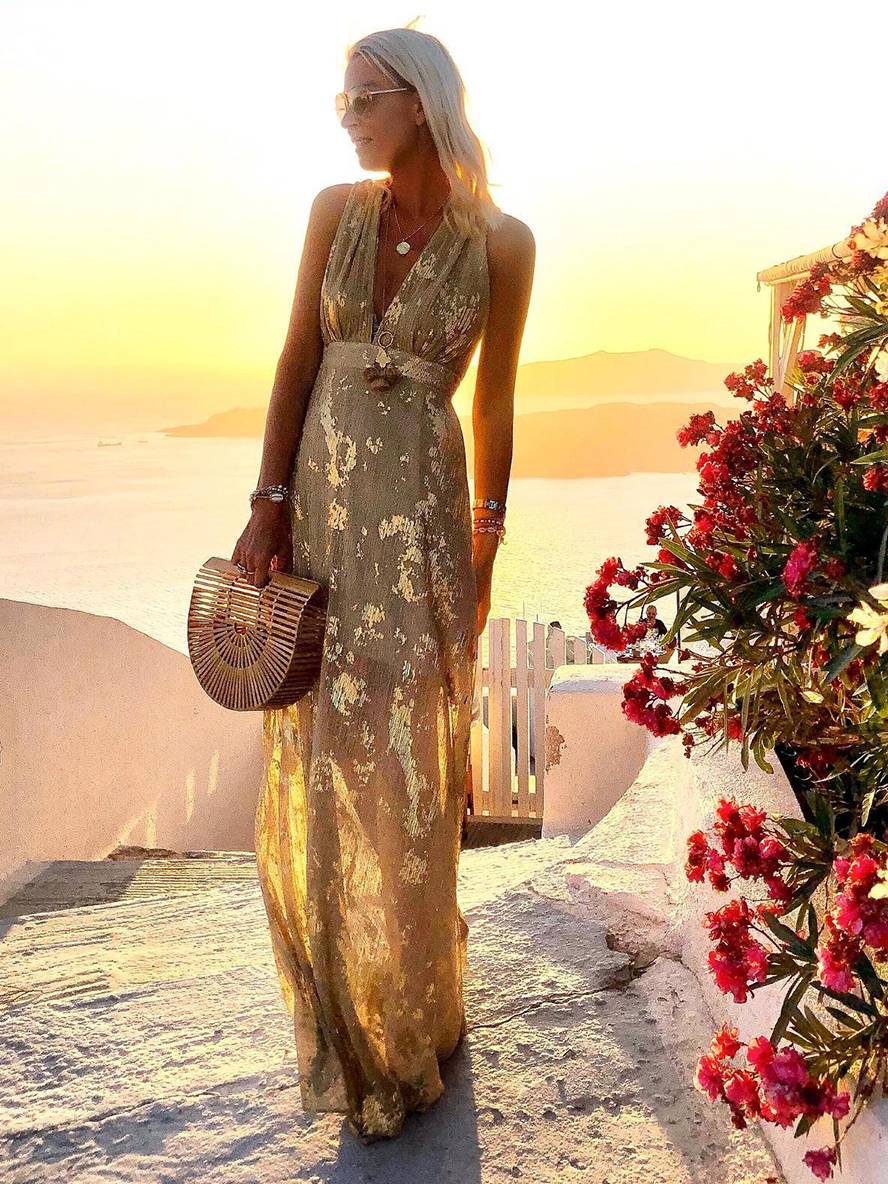 Women's Glamorous Wedding Guest Maxi Dress (4)