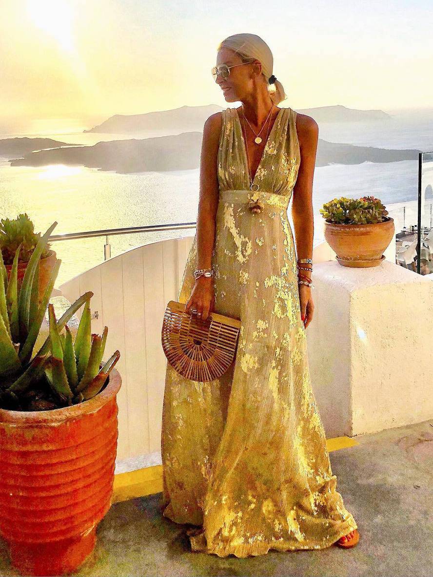 Women's Glamorous Wedding Guest Maxi Dress (5)