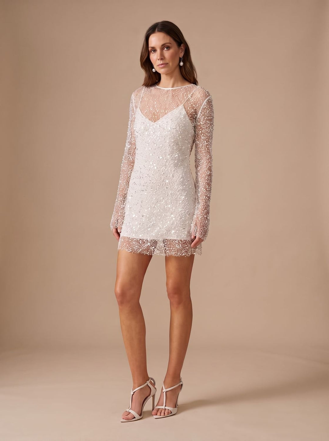 Women's Glitter Christmas Party Dress with Mesh (10)