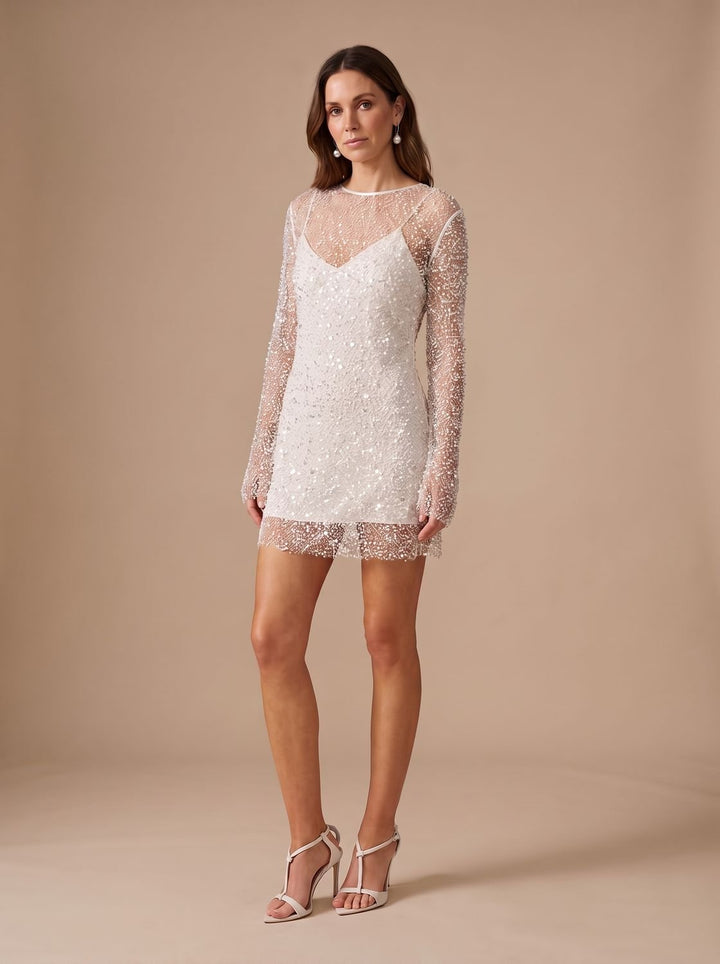 Women's Glitter Christmas Party Dress with Mesh (10)