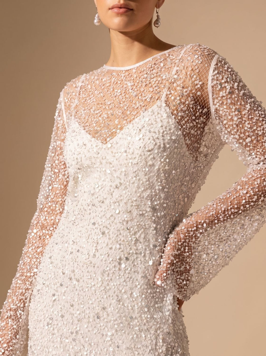 Women's Glitter Christmas Party Dress with Mesh (7)