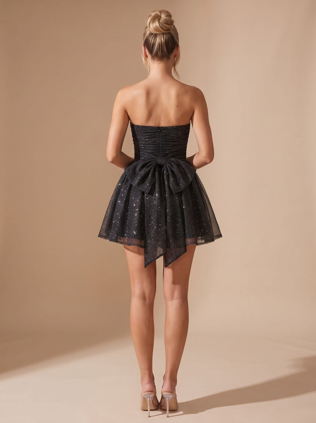 Women's Glitter Mini Christmas Party Dress (7)