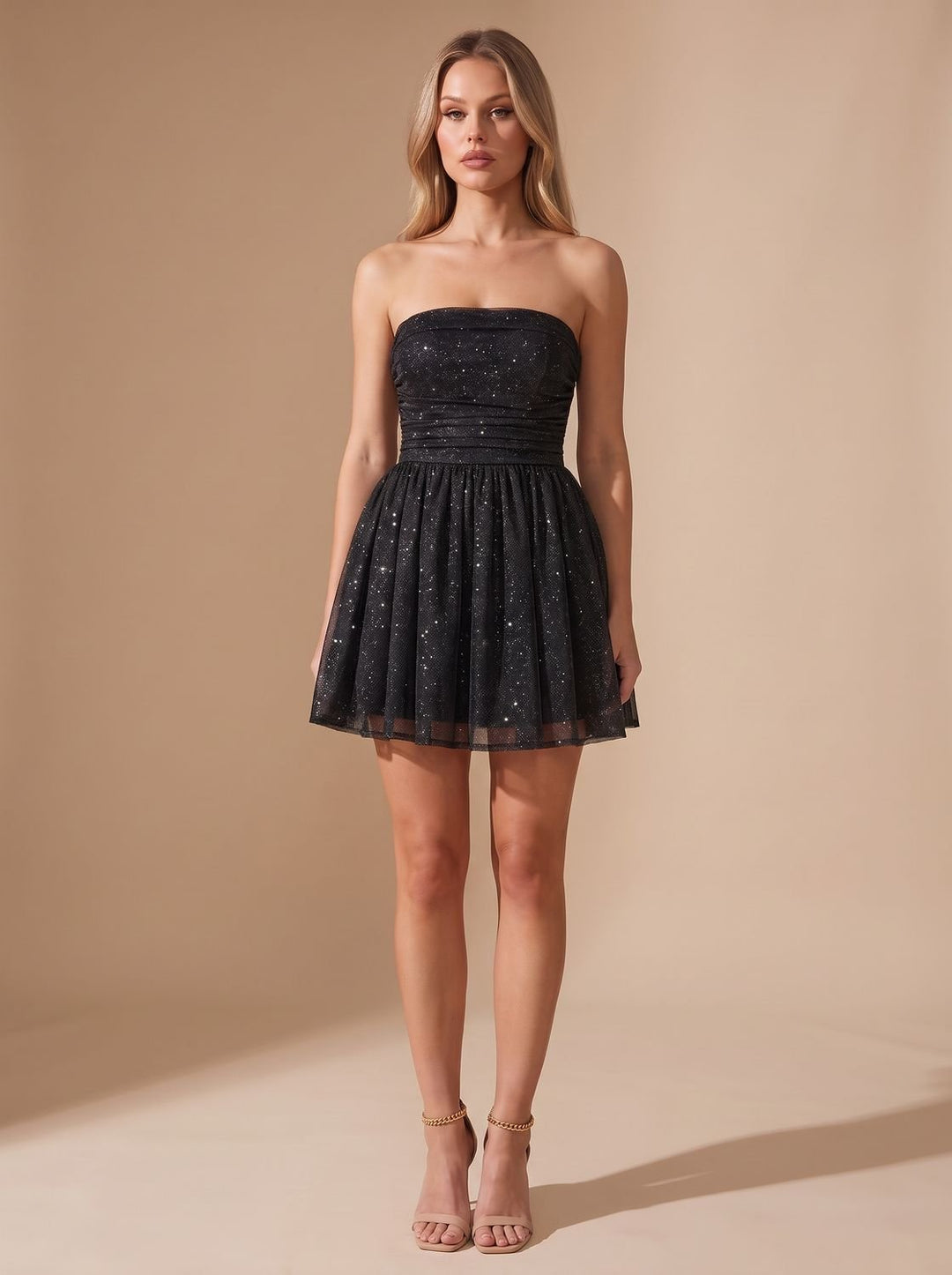 Women's Glitter Mini Christmas Party Dress (9)