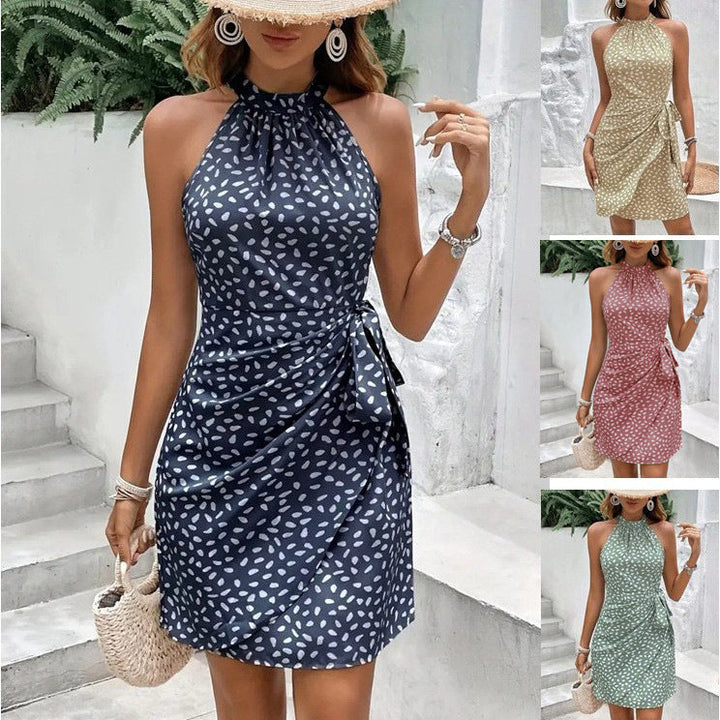 Women's Halter Wrap Dress for Summer