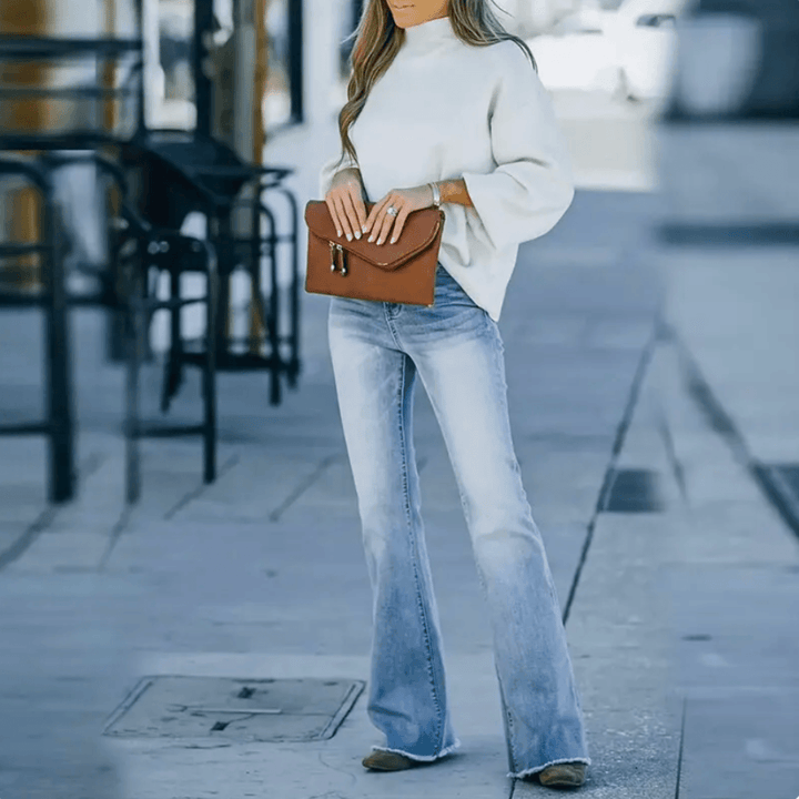 Women's High-Waisted Straight Jeans for Spring (2)