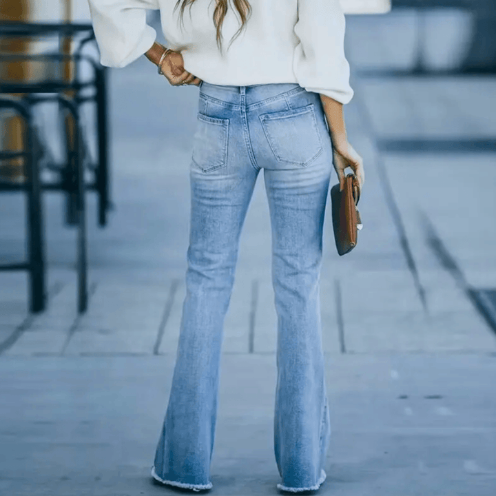Women's High-Waisted Straight Jeans for Spring (3)