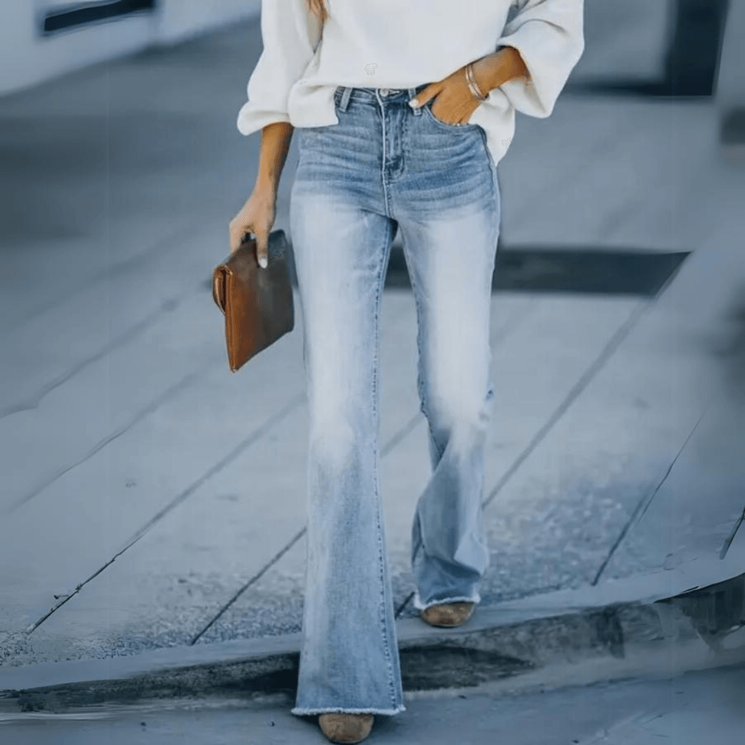 Women's High-Waisted Straight Jeans for Spring (5)