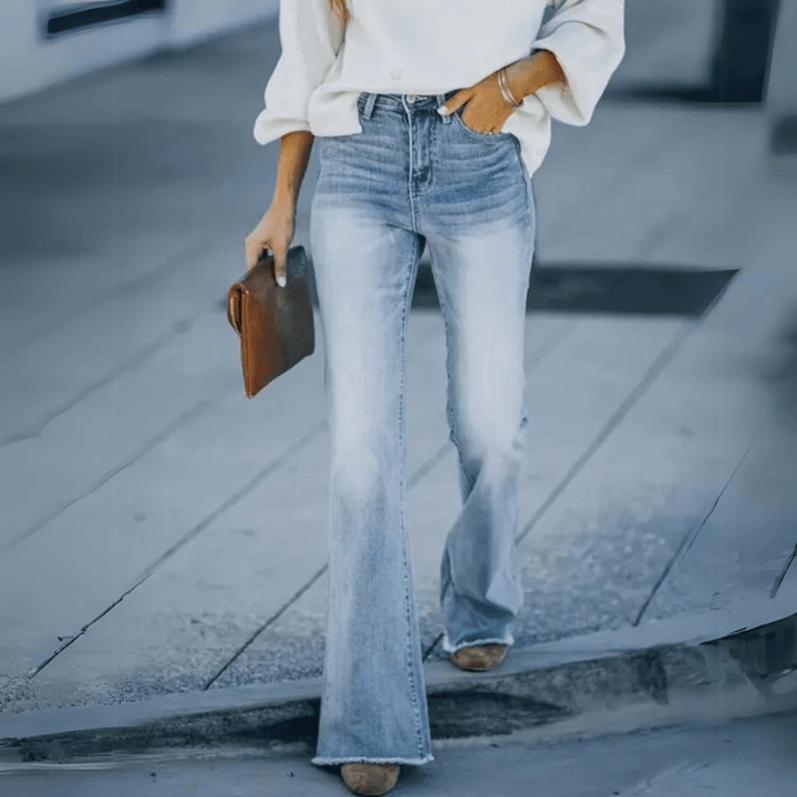 Women's High-Waisted Straight Jeans for Spring (5)