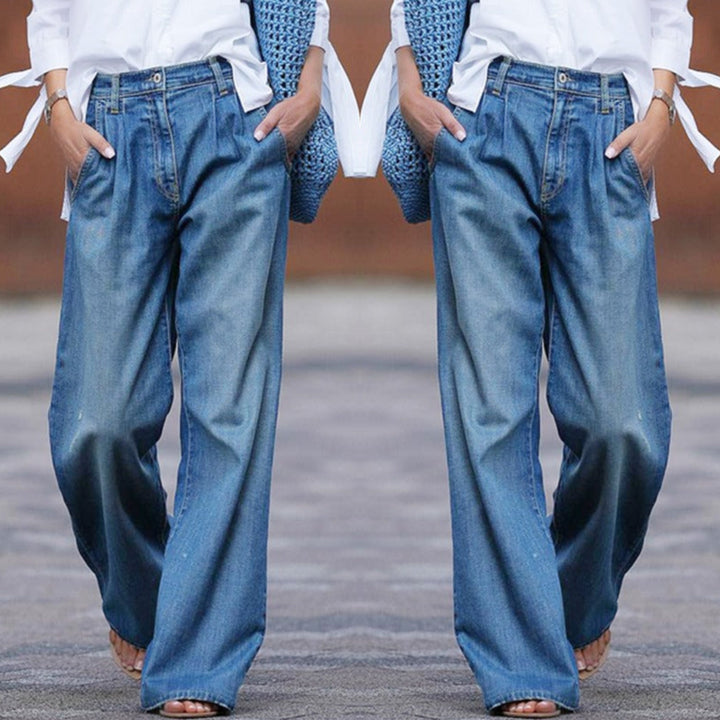 Women's High-Waisted Vintage Wide Leg Jeans (3)