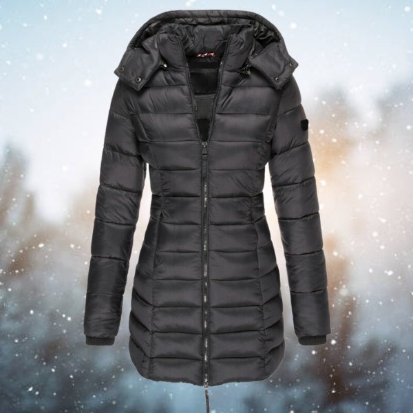 Women's Hooded Jacket for Autumn in Black