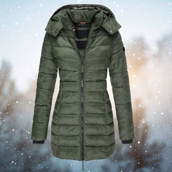 Women's Hooded Jacket for Autumn in Green