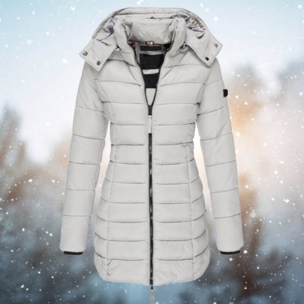 Women's Hooded Jacket for Autumn in Grey