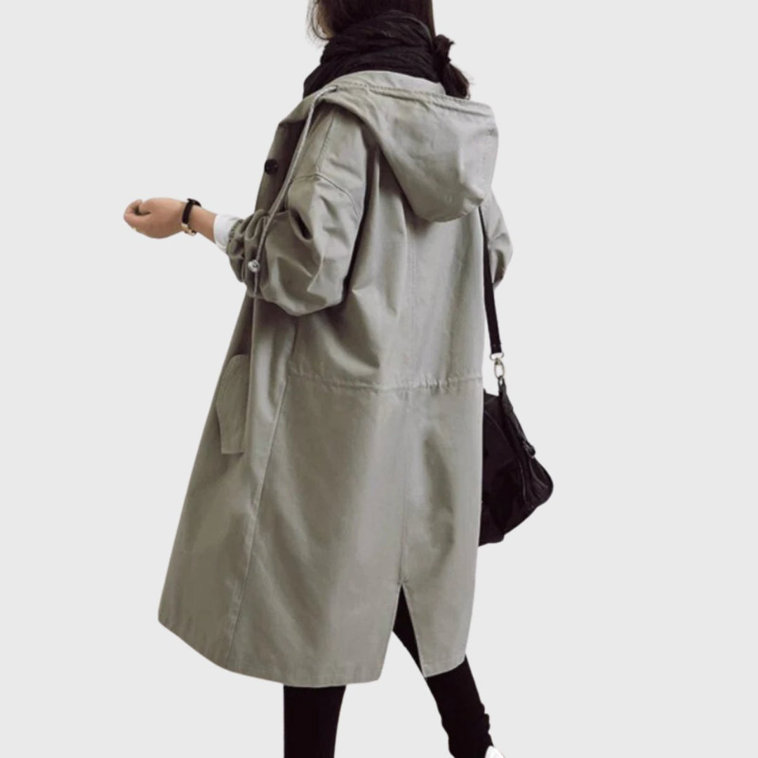 Women's Hooded Oversized Long Trenchcoat (7)