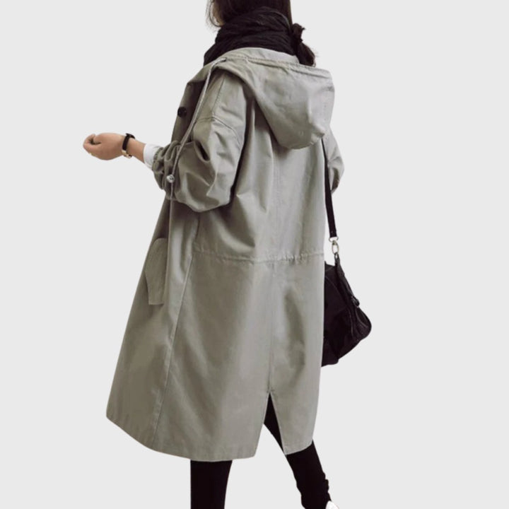 Women's Hooded Oversized Long Trenchcoat (7)