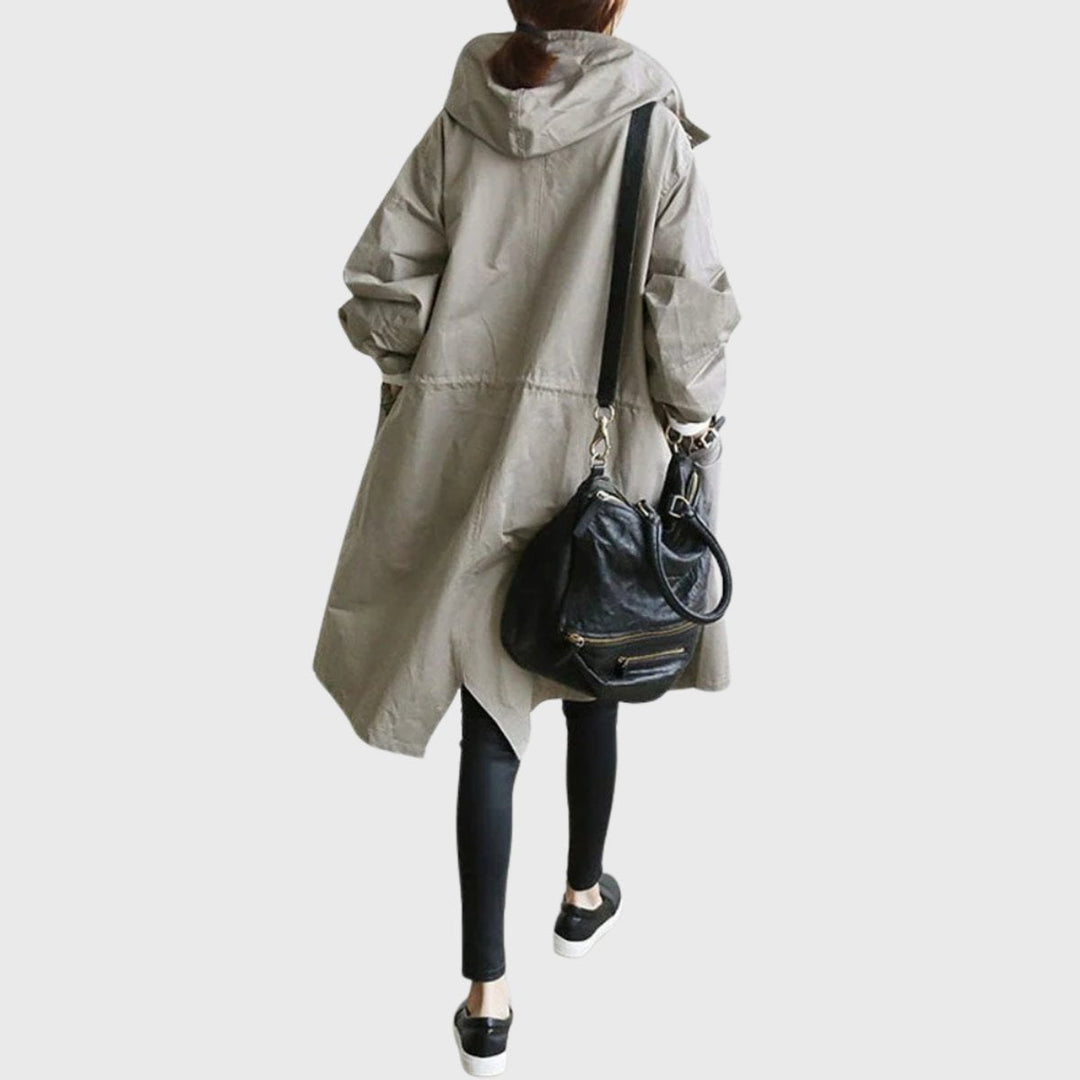 Women's Hooded Oversized Long Trenchcoat (8)
