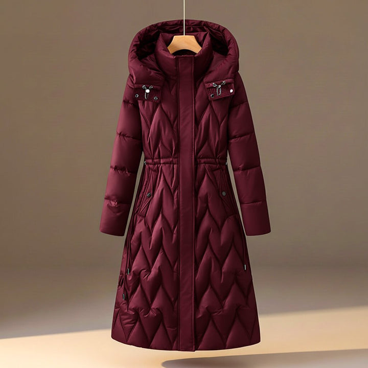 Women's Hooded Quilted Puffer Coat in Pink