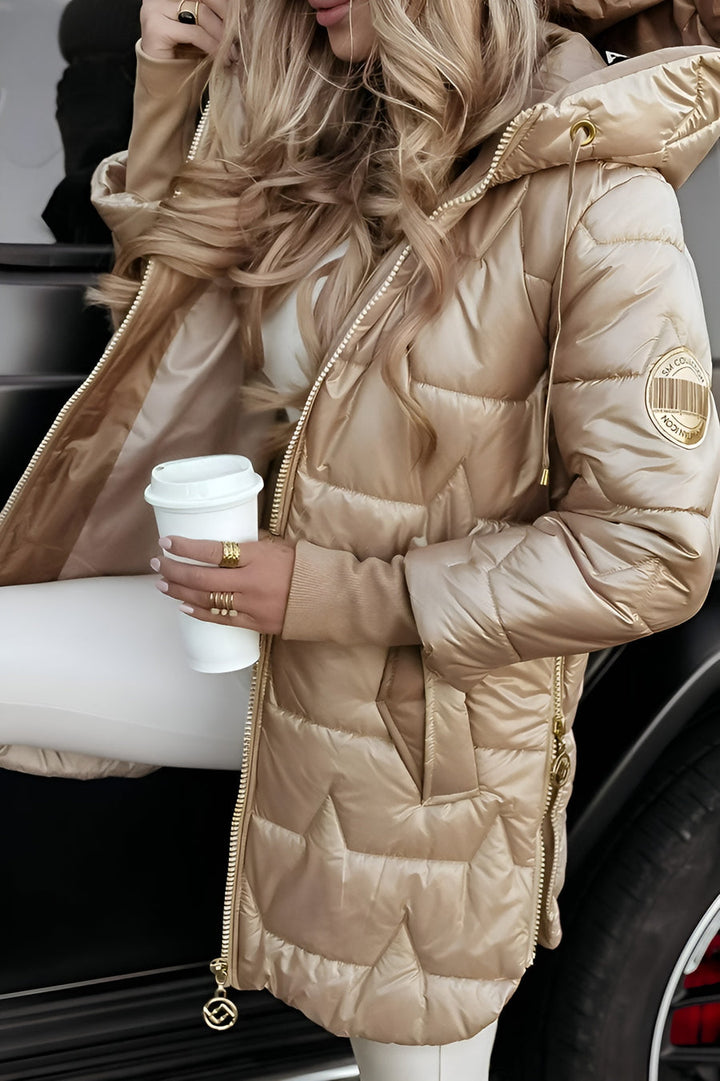 Women's Hooded Quilted Puffer Jacket for Autumn (2)
