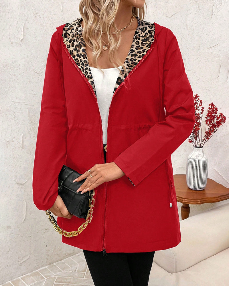 Women's Hooded Reversible Trench Coat (9)