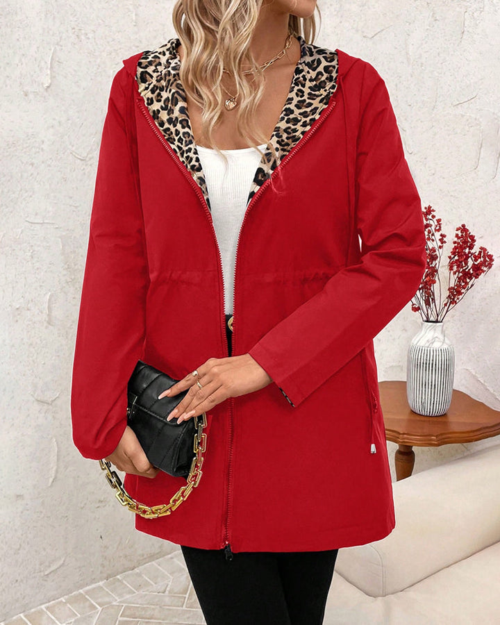 Women's Hooded Reversible Trench Coat (9)