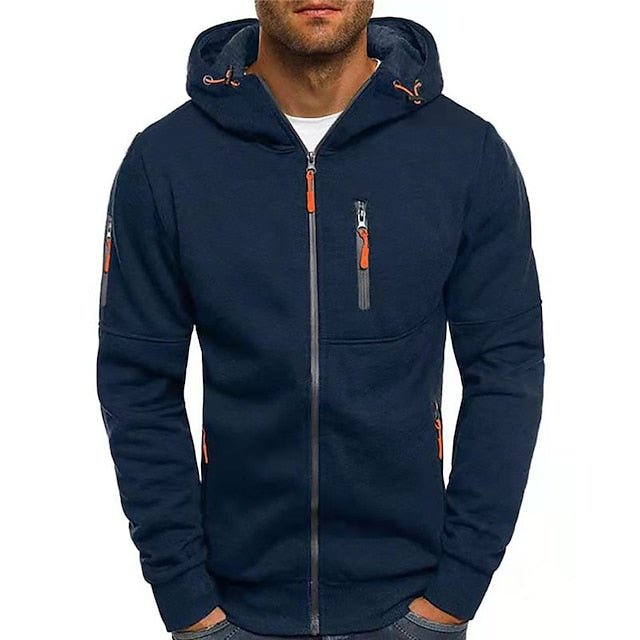 Women's Hoodie Jacket for Autumn in Navy