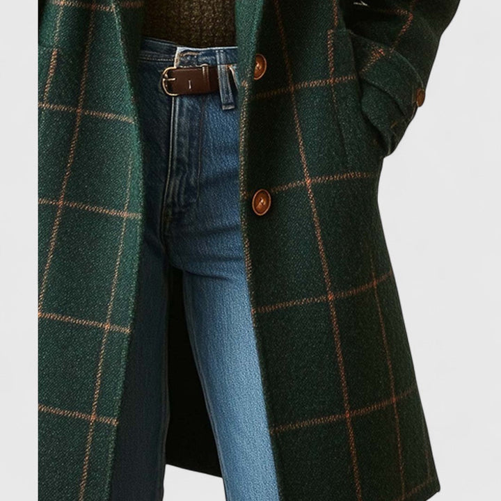 Women's Jacket Structured Plaid for Autumn (4)