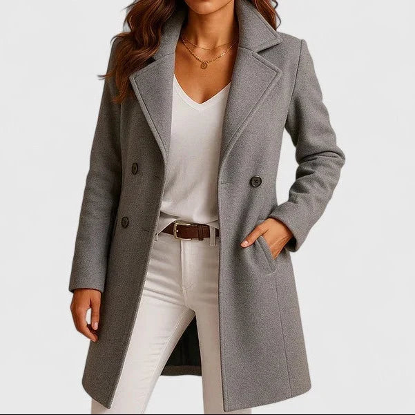 Women's Jacket Tailored Longline for Autumn in Grey
