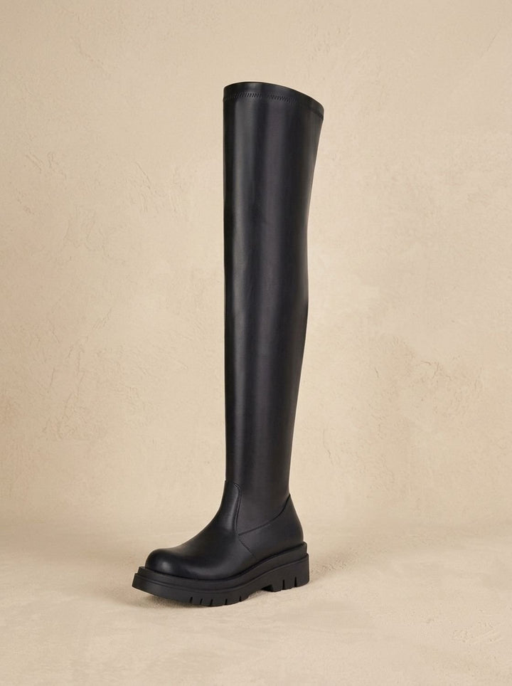 Women's Knee High Boots Chunky Sole (4)