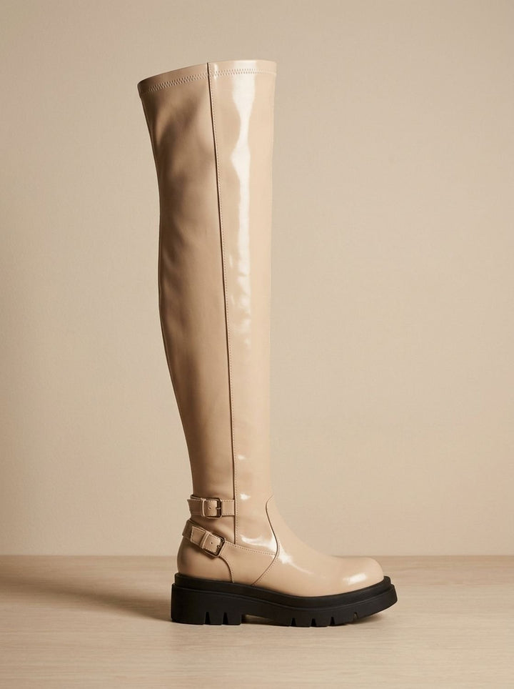 Women's Knee High Boots Chunky Sole (5)
