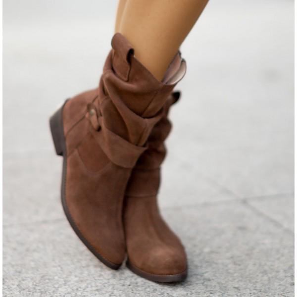 Women's Knee High Boots for Comfortable All-Day Wear in Dark Brown