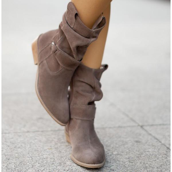 Women's Knee High Boots for Comfortable All-Day Wear in Khaki