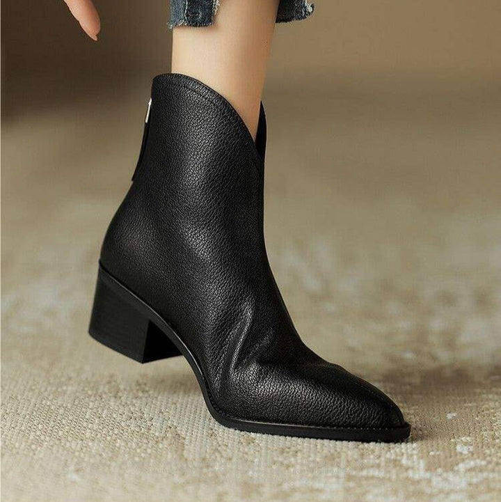 Women's Knee-High Boots in Black Leather (6)