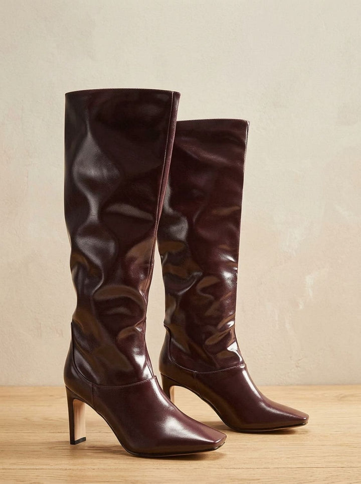 Women's Knee High Boots in Faux Leather (4)