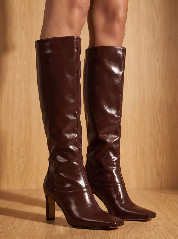 Women's Knee High Boots in Faux Leather (5)