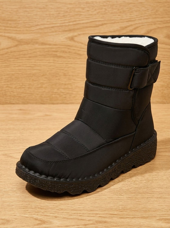 Women's Knee High Boots Waterproof Fleece-Lined in Black