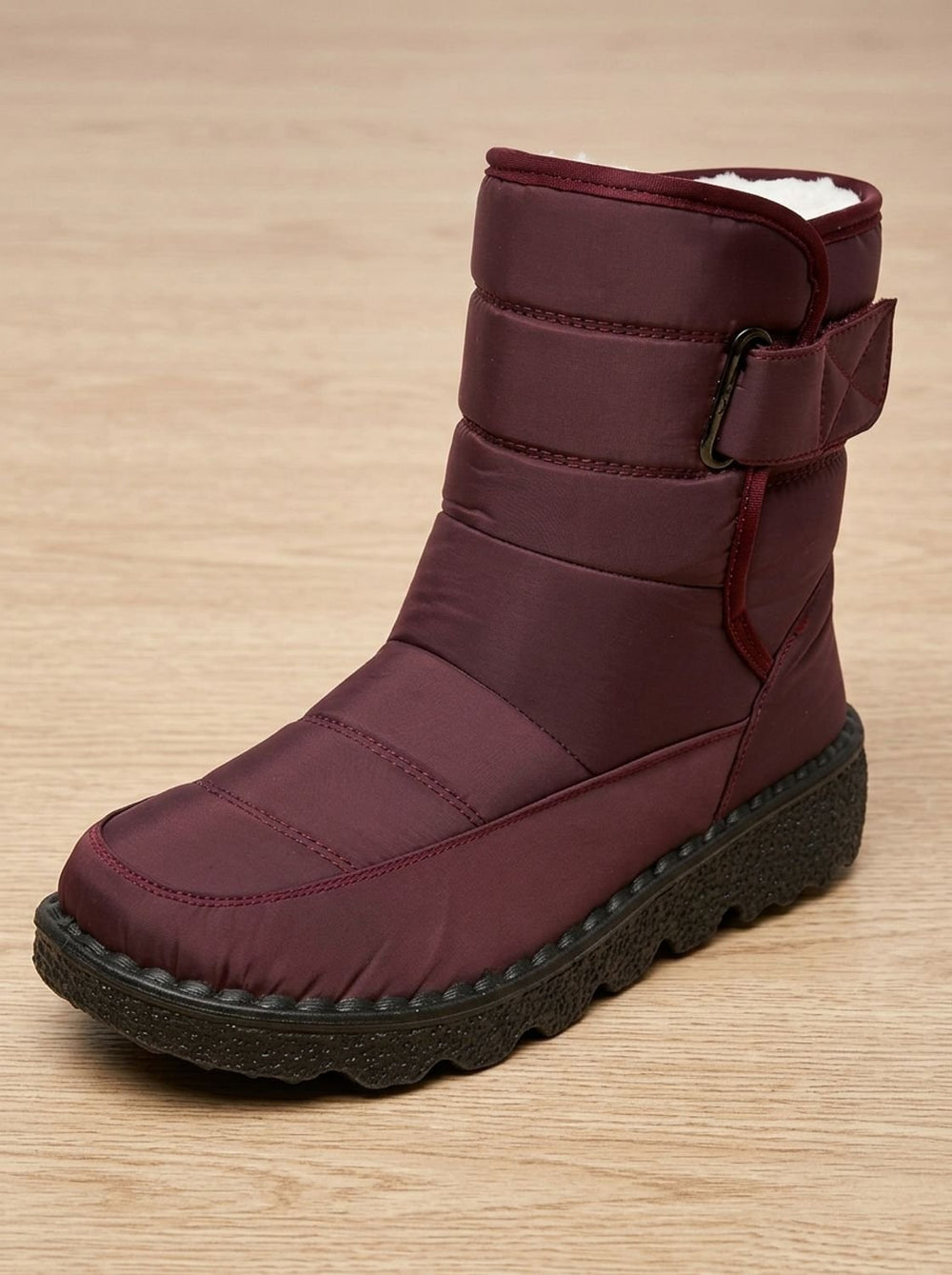 Women's Knee High Boots Waterproof Fleece-Lined in Red