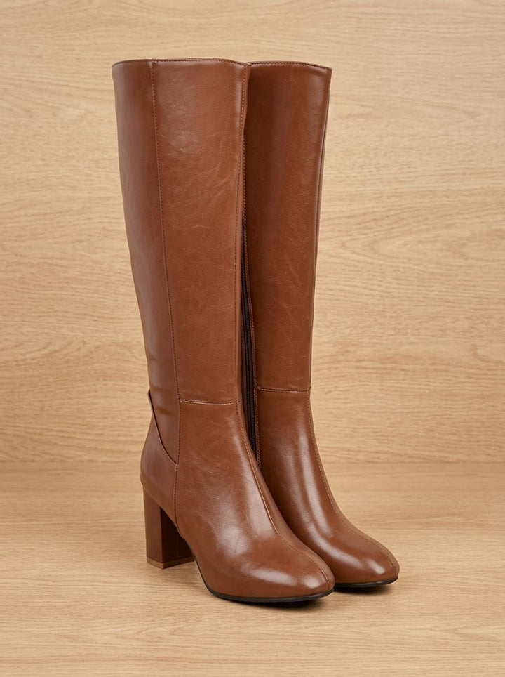 Women's Knee High Boots with Arch Support in Brown