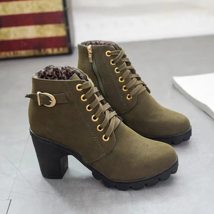 Women's Knee High Boots with Chunky Heel (3)
