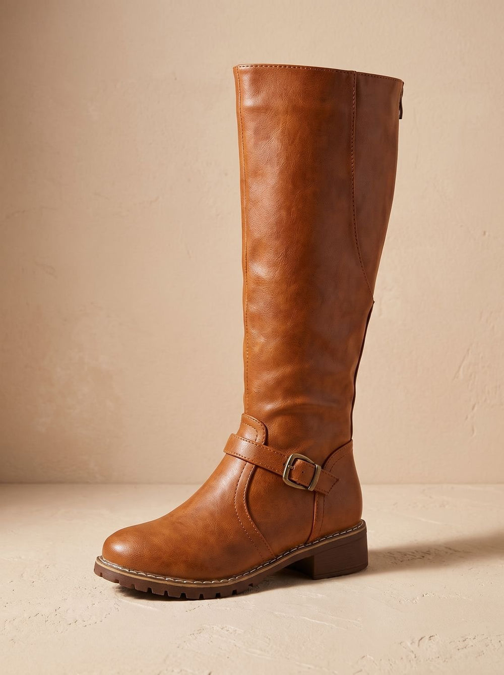 Women's Knee High Boots with Side-Zip (2)