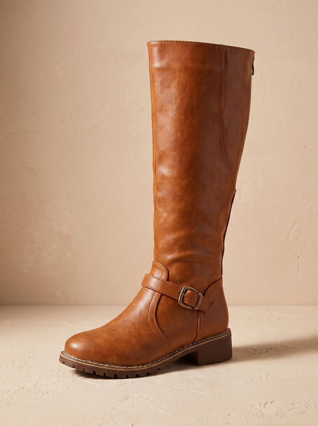 Women's Knee High Boots with Side-Zip (2)