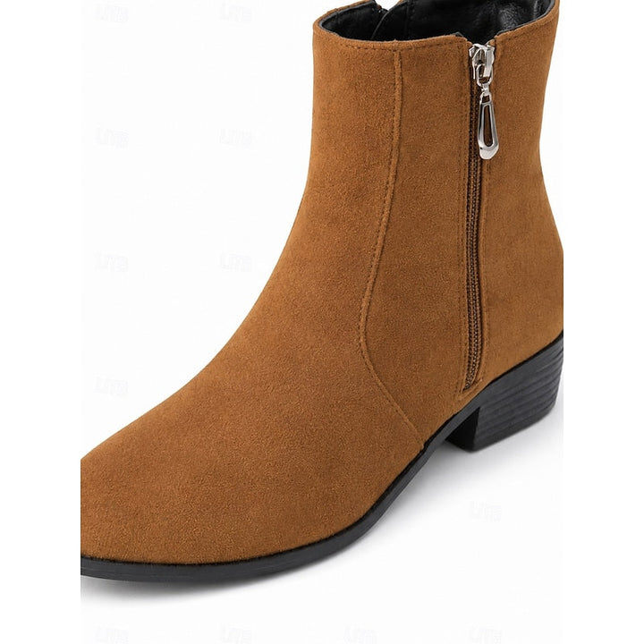 Women's Knee High Boots with Side Zip (5)