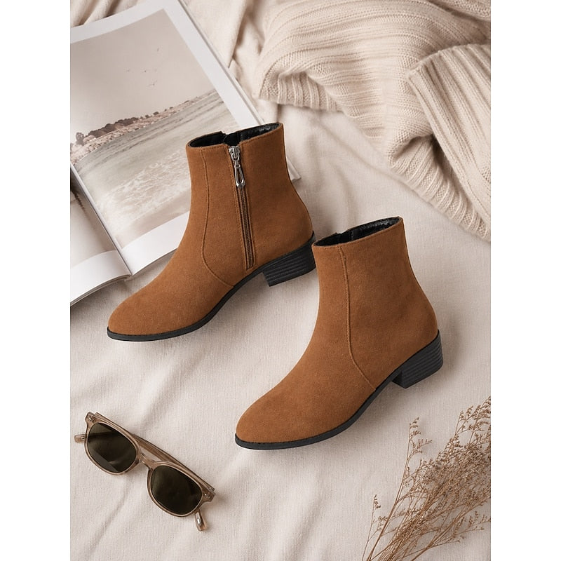 Women's Knee High Boots with Side Zip (6)