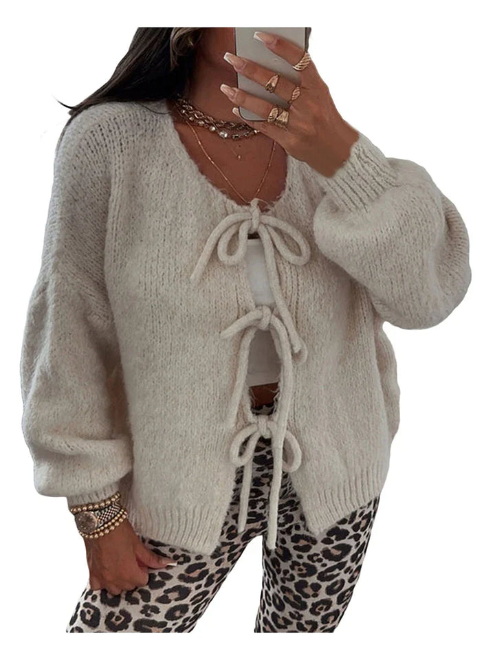 Women's Knit Cardigan with Bows (22)