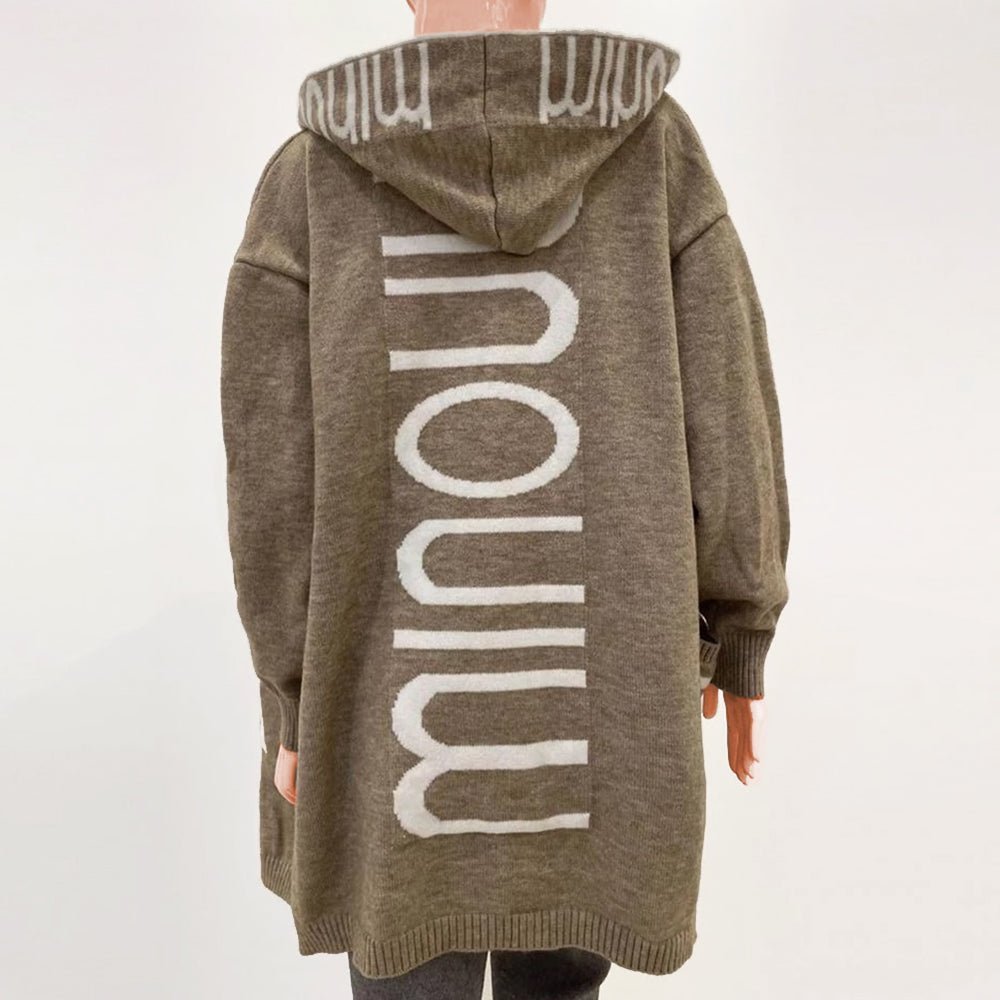 Women's Knit Hooded Sweater for Autumn (2)