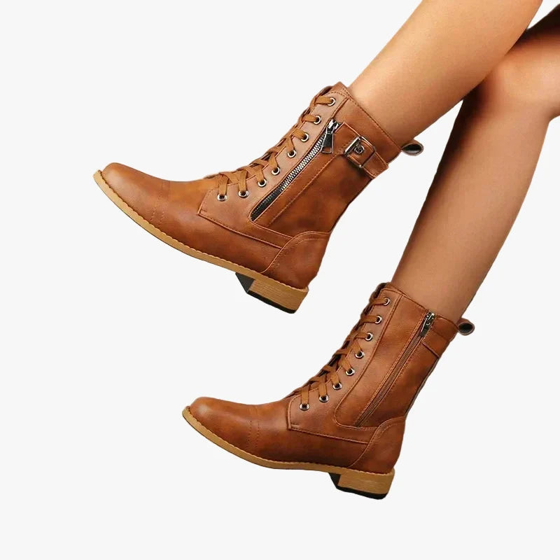 Women's Lace-Up Ankle Boots for Autumn